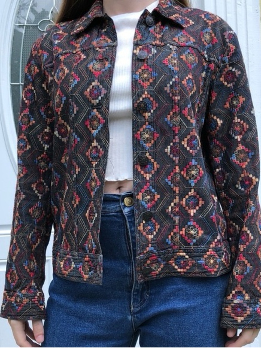 Coldwater Creek Geometric Southwestern Jacket